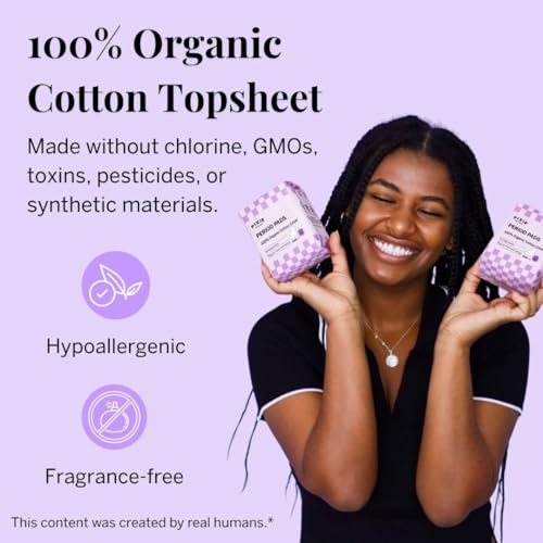 Pixie Cup Pixie Organic Cotton Ultra Thin Pads with Wings for Women LeakProof MoistureWicking for Feminine Care Compostable Unscented Menstrual Pads Regular Absorbency FSA Eligible 48 Count - Image 3