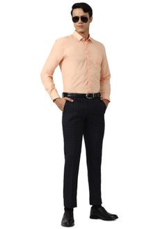 Peter England Peter England Men's Solid Slim Fit Shirt (PESFOSLPE52336_Light Peach 39)  - Image 5
