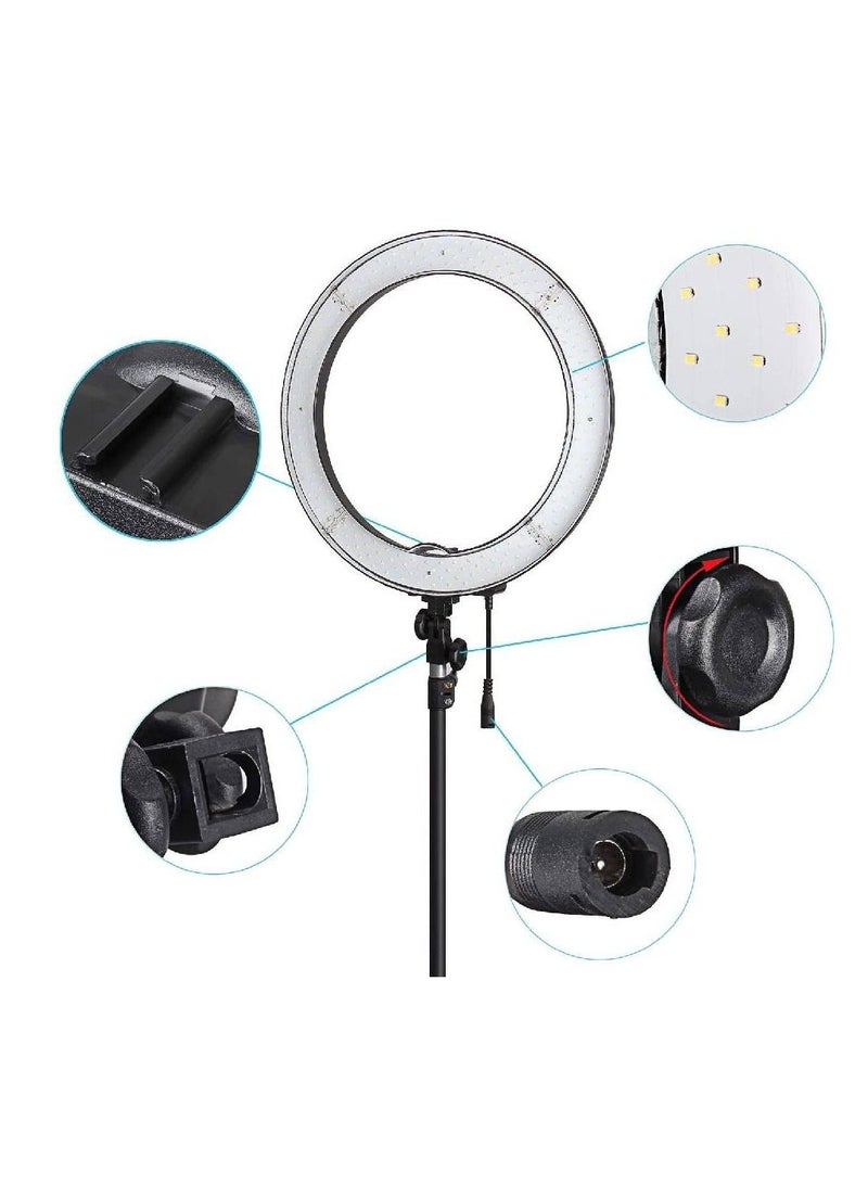 Ring Light 18 inch with Tripod Stand for Phone Camera iPad Selfie Live Stream YouTube TikTok Video Shooting Best Lighting Atmosphere - Image 3
