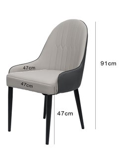 Jeffcoco Furniture PU Leather Dining Chair,Grey Dining Chair Home Furniture,Desk Chair(One Piece Chair) - pzsku/Z6B5B8A0657A656DB0F1DZ/45/_/1733410490/30151b77-c5a8-43ca-9c45-6a97acf84339