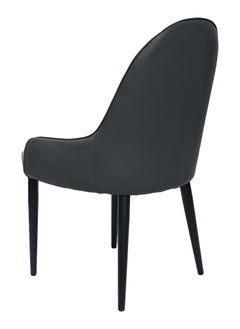 LANNYHOME Jeffcoco Furniture PU Leather Dining Chair,Grey Dining Chair Home Furniture,Desk Chair(One Piece Chair)  - Image 4