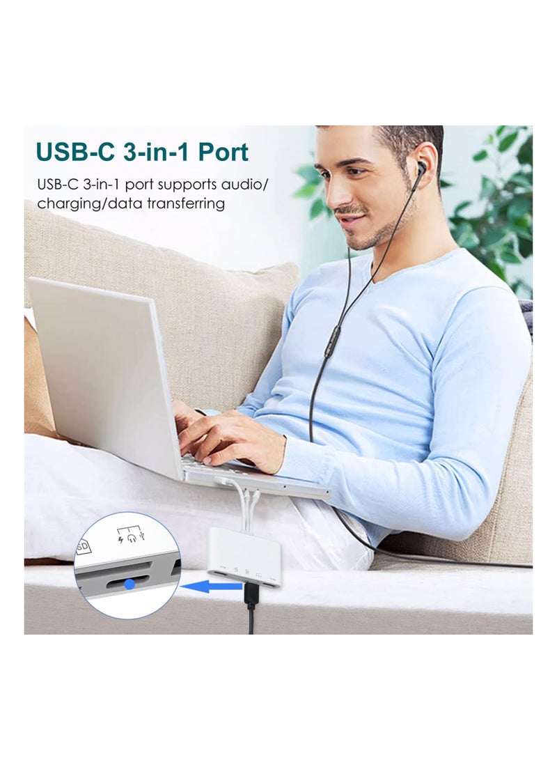 قارئ بطاقات ذاكرة 5 في 1 – متوافق مع iPhone وiPad وAndroid – محول USB-C وLightning وUSB-A لبطاقات SD وMicro SD – تشغيل فوري ونقل سريع للملفات - Image 3