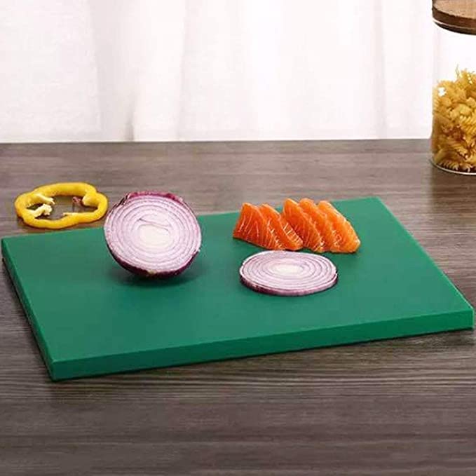 Coolkart Extra Thick Plastic Flexible Cutting Boards for Kitchen Cooking Cutting with Food Safe PP Material Easy Grip Non Slip Large 12×18 Inches (Green) - Image 1