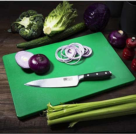 Coolkart Extra Thick Plastic Flexible Cutting Boards for Kitchen Cooking Cutting with Food Safe PP Material Easy Grip Non Slip Large 12×18 Inches (Green) - Image 2