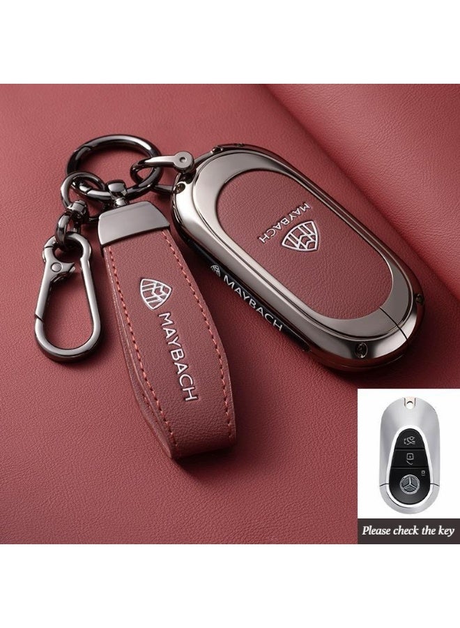High-end car key cover suitable for Mercedes Maybach, GLS480 key cover, GLS600, GLS450, S-Class, all-inclusive premium metal material key cover