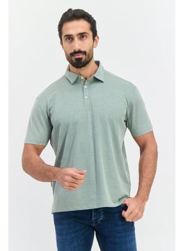 Men Regular Fit Textured Short Sleeves Polo Shirt, Sage Green - pzsku/Z6B5BA353A244C6907647Z/45/_/1737642773/f1cc93b0-4d4c-44c0-ac53-3123e28bc67e