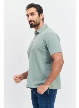 Men Regular Fit Textured Short Sleeves Polo Shirt, Sage Green - pzsku/Z6B5BA353A244C6907647Z/45/_/1737642975/4656a407-1457-4e5b-8a22-553769a6c444