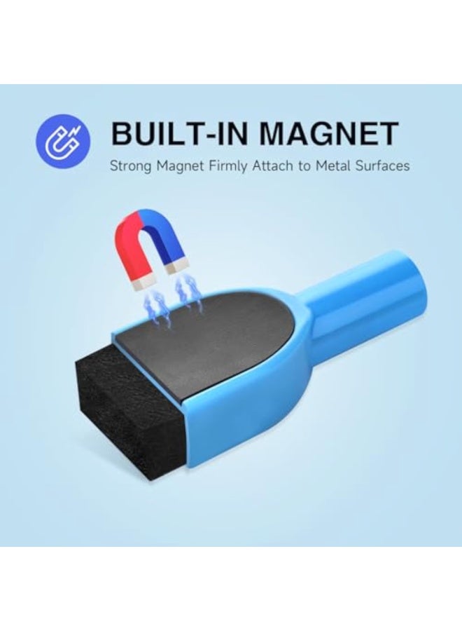 ماجنيتك أقلام تحديد ممحاة جافة مغناطيسية ذات طرف رفيع - 12 لونًا للسبورة البيضاء مع غطاء ممحاة، أقلام تحديد جافة رقيقة منخفضة الرائحة لمعلمي الأطفال، تعمل على السبورة البيضاء والتقويم، الثلاجة، هدية للأطفال - Image 4