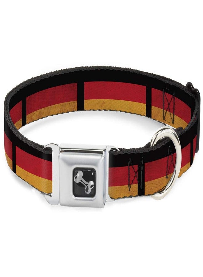 Buckle Down Buckle-Down Seatbelt Buckle Dog Collar - German Flag Distressed - 1" Wide - Fits 15-26" Neck - Large - Image 1
