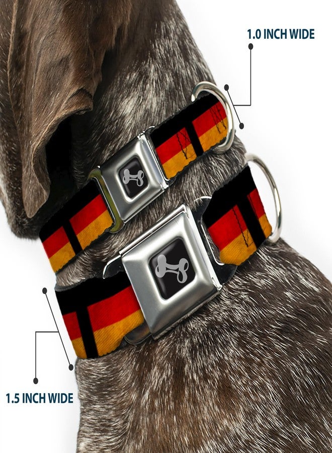 Buckle Down Buckle-Down Seatbelt Buckle Dog Collar - German Flag Distressed - 1" Wide - Fits 15-26" Neck - Large - Image 2