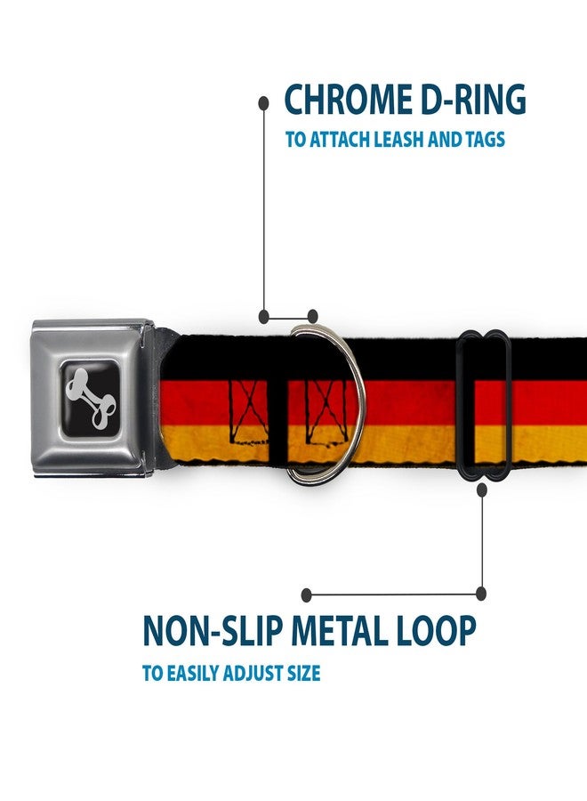 Buckle Down Buckle-Down Seatbelt Buckle Dog Collar - German Flag Distressed - 1" Wide - Fits 15-26" Neck - Large - Image 5