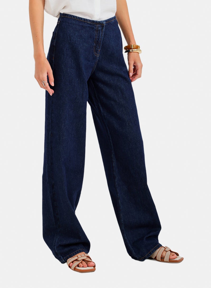 Carina Hidden-Closure Denim Pants - Image 2