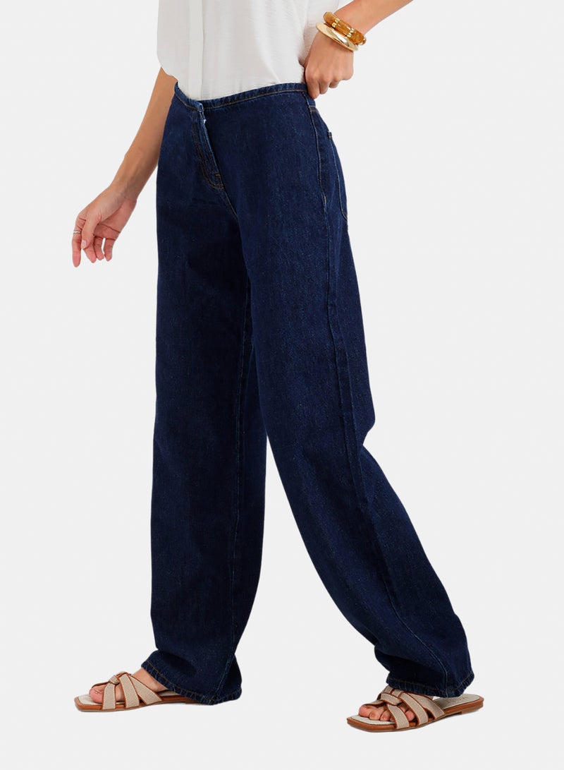 Carina Hidden-Closure Denim Pants - Image 3