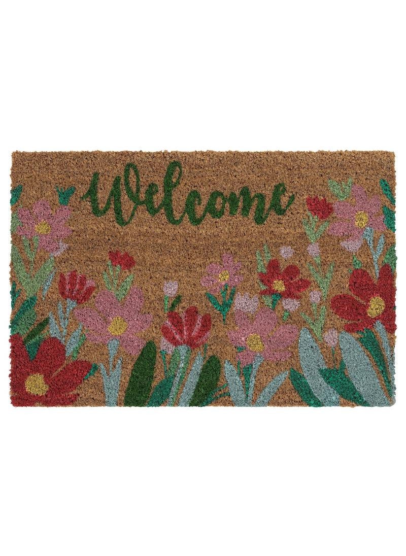 Generic Flower Mix Multicolour Door Mat 40X60 Cm Cheerful Entryway Decor For All Seasons 