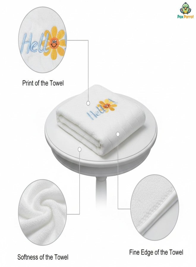 PAX PARROT Microfiber Baby Bath Towel Ultra Soft Quick Dry Baby Towel Lightweight Cartoon Print Towel for Boys & Girls (White Sunflower) - Image 5