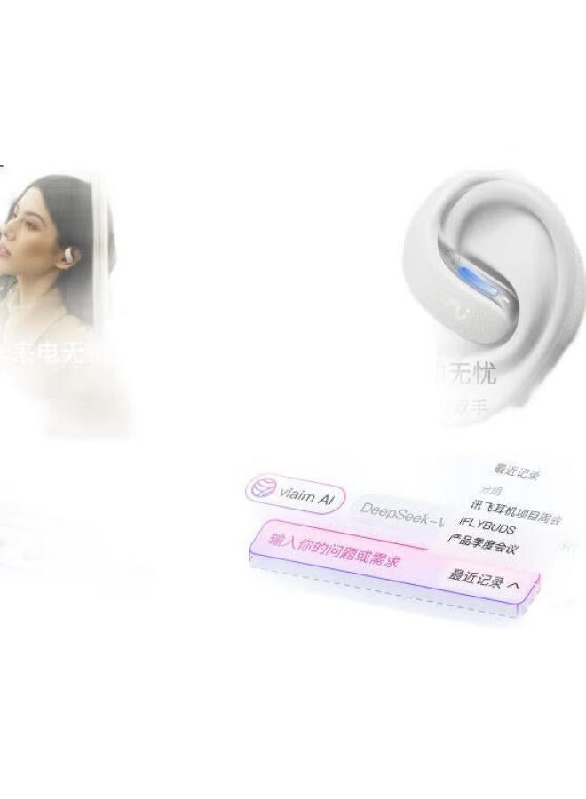 iFLYTEK سماعات أذن لاسلكية بلوتوث من Iflytek Open-Ear Ai Sports Air 2 [رمادي جليدي] مع تقنيات تقليل الضوضاء الذكية وعمر بطارية طويل وتسجيل وترجمة مدعومة من الحكومة ومتوافقة مع آبل وهواوي وشاومي - Image 2