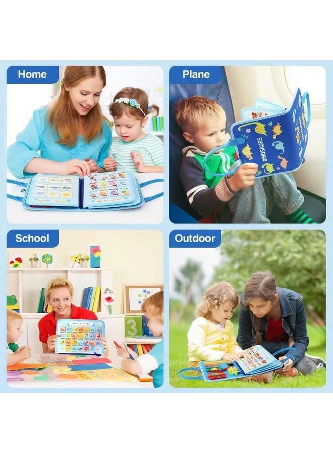 KolorFish KolorFish Toddler Busy Board Book - Montessori Toys for 2 Plus Years, Birthday Gift - 7 in1 Preschool Learning Activities with Life Skills,Alphabet,Number,Shape,Color,Animal,Weather - Image 3