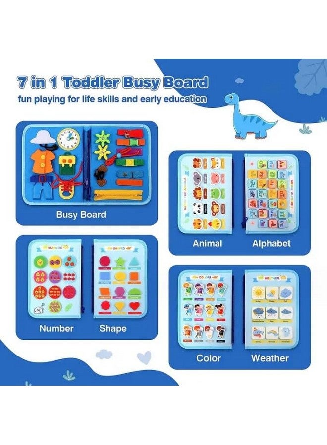 KolorFish KolorFish Toddler Busy Board Book - Montessori Toys for 2 Plus Years, Birthday Gift - 7 in1 Preschool Learning Activities with Life Skills,Alphabet,Number,Shape,Color,Animal,Weather - Image 5