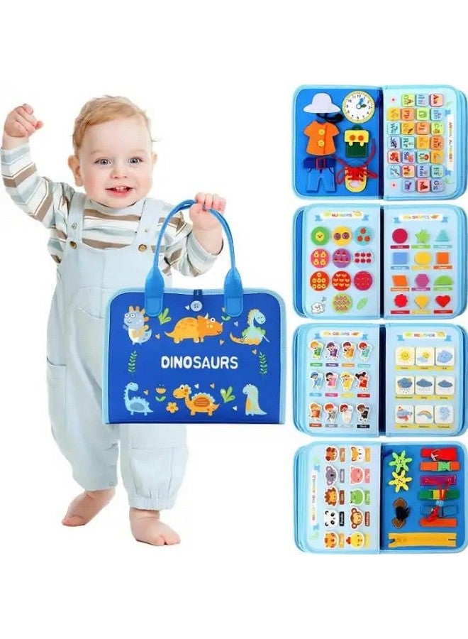 KolorFish KolorFish Toddler Busy Board Book - Montessori Toys for 2 Plus Years, Birthday Gift - 7 in1 Preschool Learning Activities with Life Skills,Alphabet,Number,Shape,Color,Animal,Weather - Image 1
