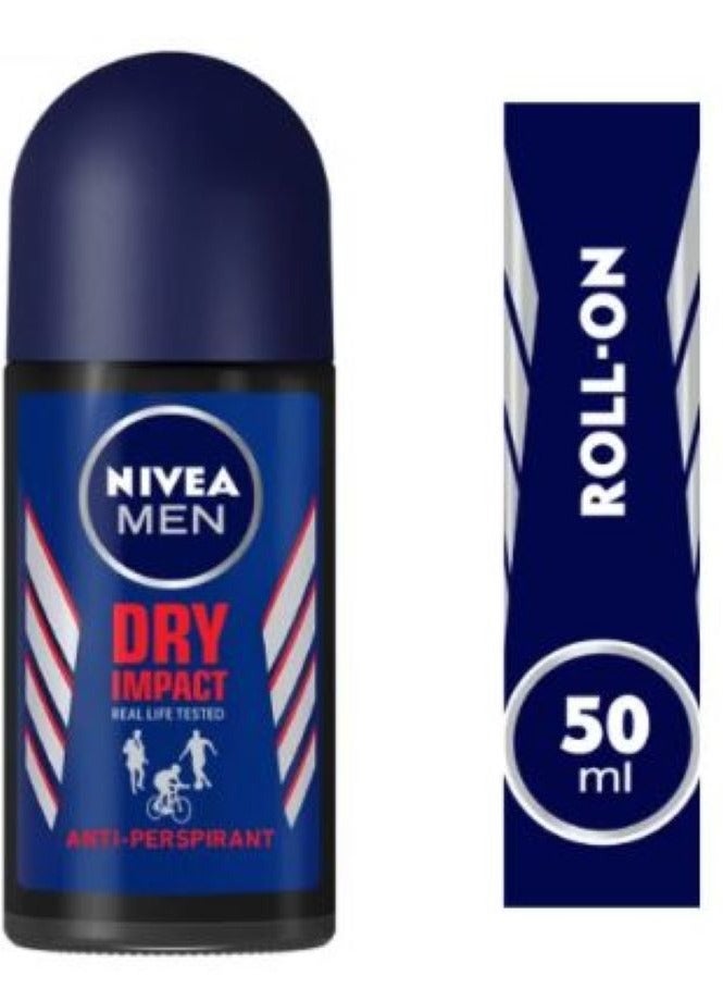 Nivea Nivea Dry Impact Roll-On Deodorant for Men, 50 ml - Image 1