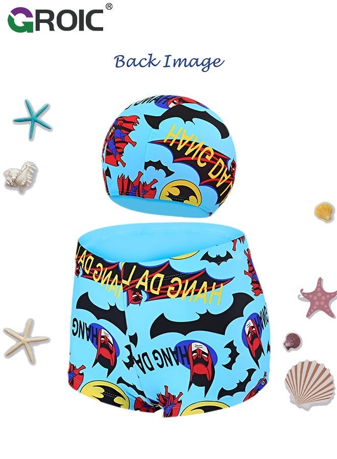 GROIC 6-Pieces Kids Swim Goggles Set, Batman Caps, Goggles, Trunks, Wing, Nose Clip, Earplug and Bag, Water Sports Learning Swimming Training Aids for 28-38Lb - Image 4