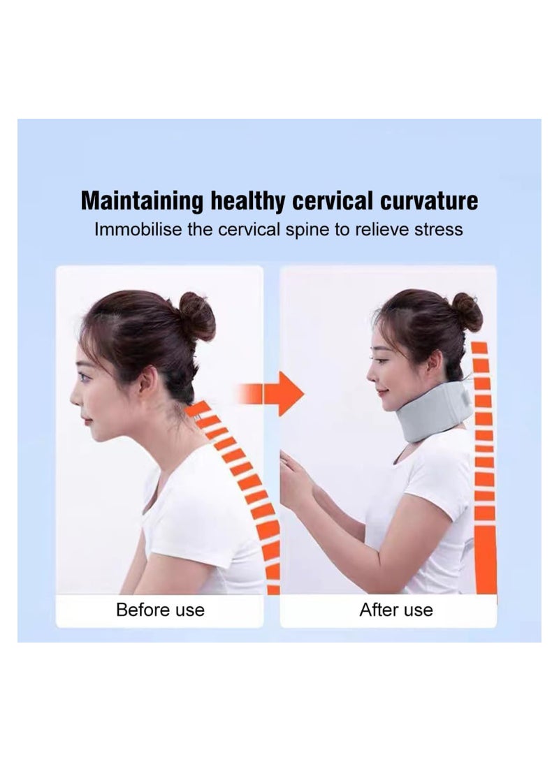 Excefore Neck Support Collar, Adjustable Neck Support Brace, Neck Brace for Neck Relief, Neck Wraps Keep Vertebrae Stable and Aligned, Relieves Neck Pain and Spine Pressure - Image 2