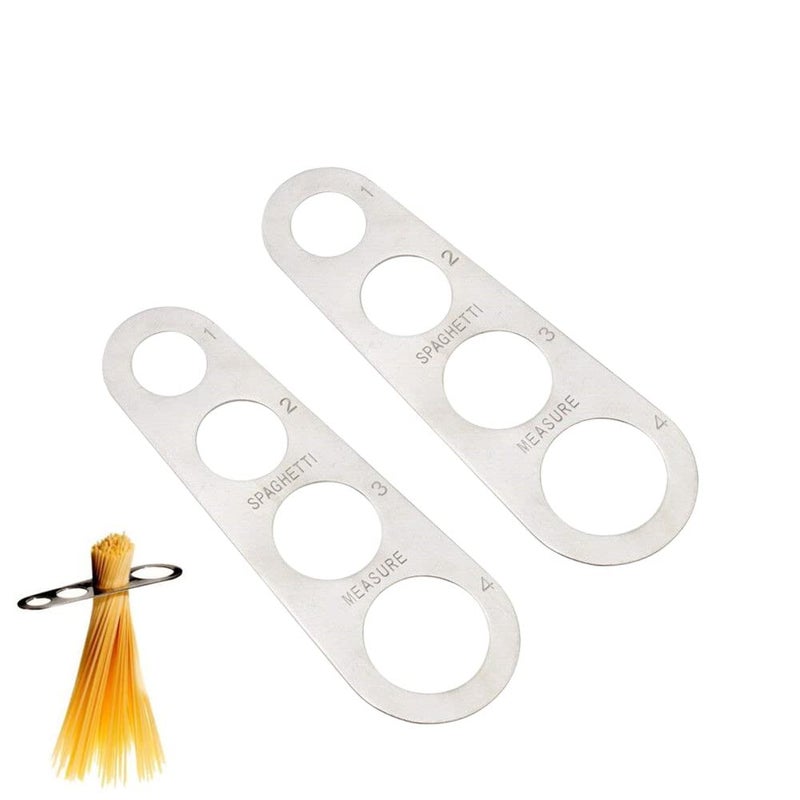 Stainless Steel Spaghetti Measure Tool 4 Serving Portion Control Cooking Tools Noodles Pasta Portion Control Gadgets 2 Pack