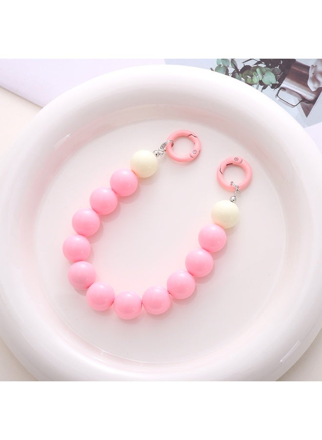 NIBEMINENT Phone Charm/ Chain Strap for Women Girls, Acrylic Ball Cell Phone Case Lanyard Wrist Strap - Image 1