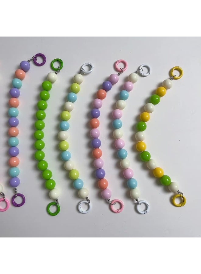 NIBEMINENT Phone Charm/ Chain Strap for Women Girls, Acrylic Ball Cell Phone Case Lanyard Wrist Strap - Image 2