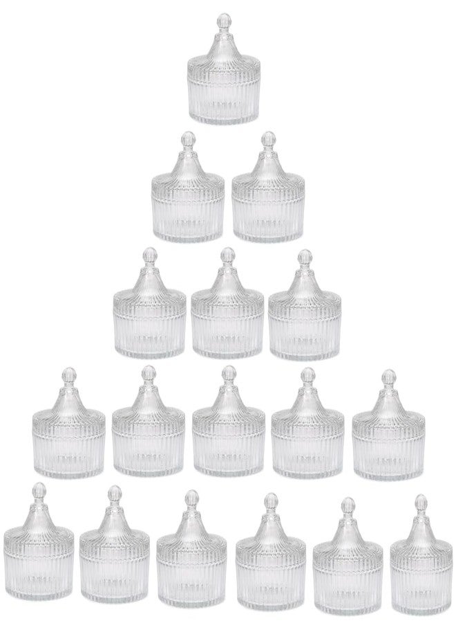 1st Time Stylish & Clear Candy Jar for Candy, Cookies, Dishes and Biscuit, Pack of 17, 300 Ml, 10 X 10 X 12 CM - Image 1