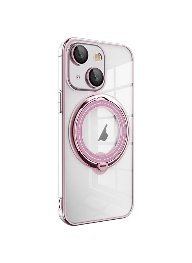 erorex - Case For iPhone 15 Plus Electroplating MagSafe 360 Degree Rotation Holder Shockproof Phone Case - Image 1