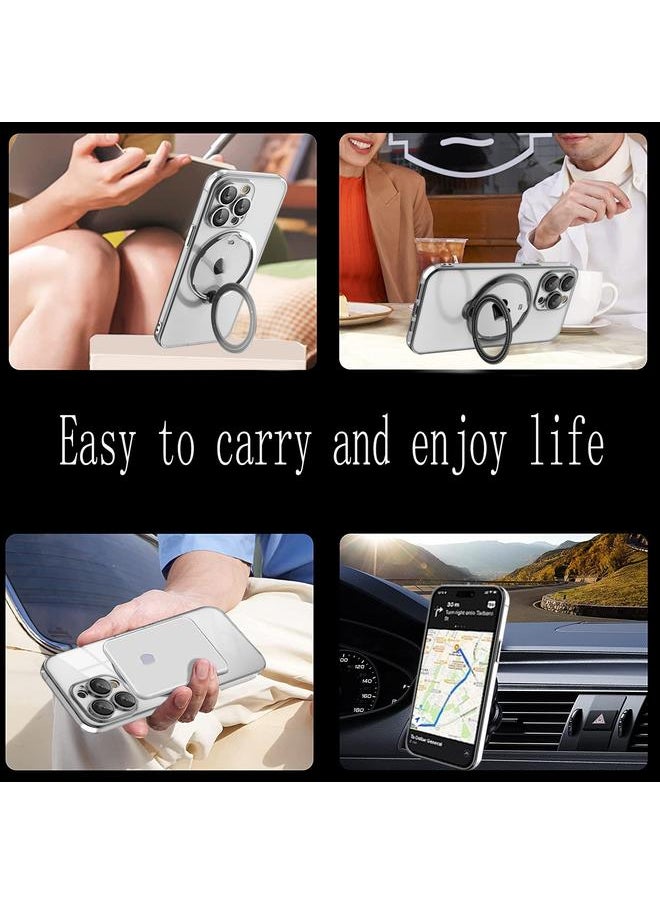 erorex - Case For iPhone 15 Plus Electroplating MagSafe 360 Degree Rotation Holder Shockproof Phone Case - Image 1
