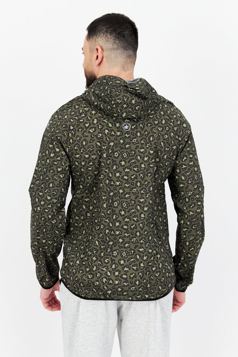 CONVERSE Men Sportswear Fit Running Sweatshirt, Olive Combo  - Image 4