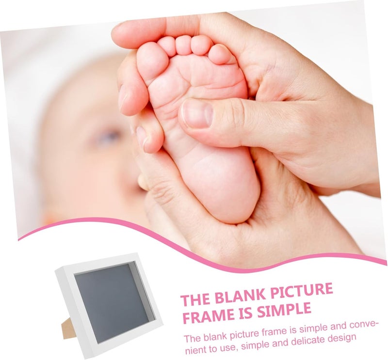 LIFKOME 1set Footprint Ink Pad Keepsake Kit Photo Frame for Includes Fetal Hair Bottle Safe Easy to Use for Newborn Memories - Image 3