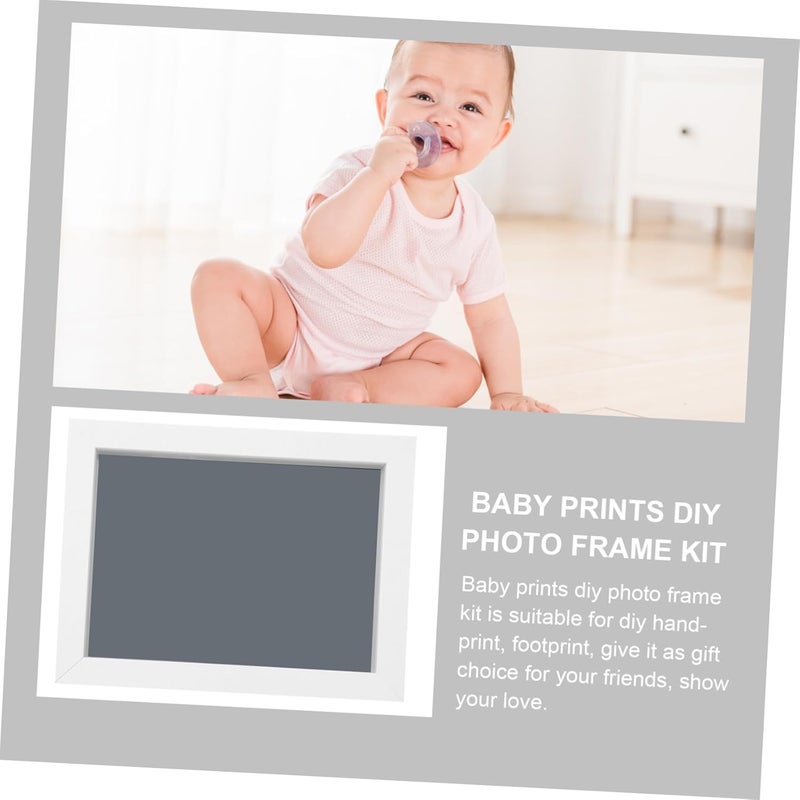 LIFKOME 1set Footprint Ink Pad Keepsake Kit Photo Frame for Includes Fetal Hair Bottle Safe Easy to Use for Newborn Memories - Image 5