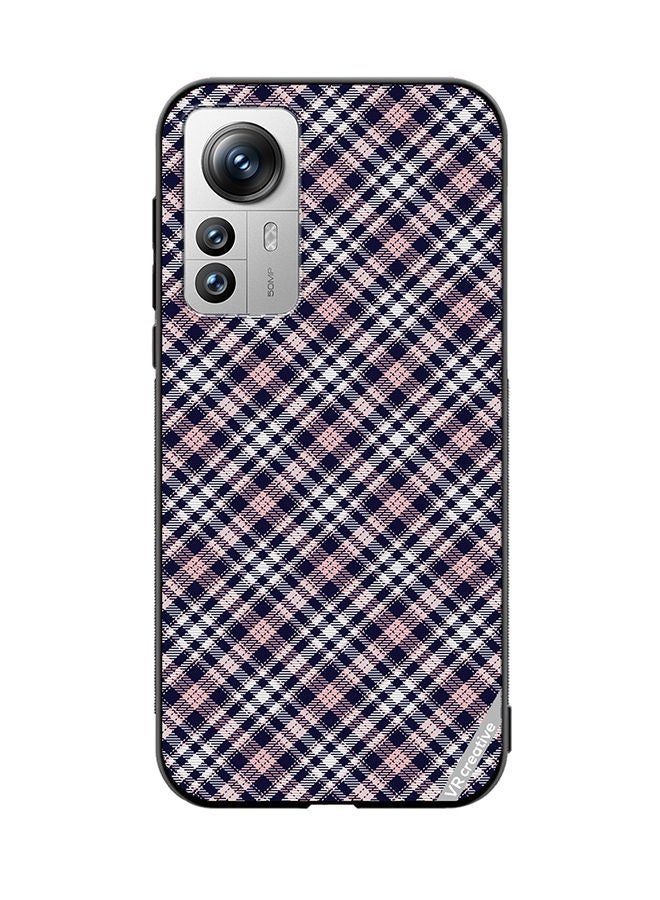 VR CREATIVE Protective Case Cover For Xiaomi 12 Pro Checkered Design Multicolour - Image 1