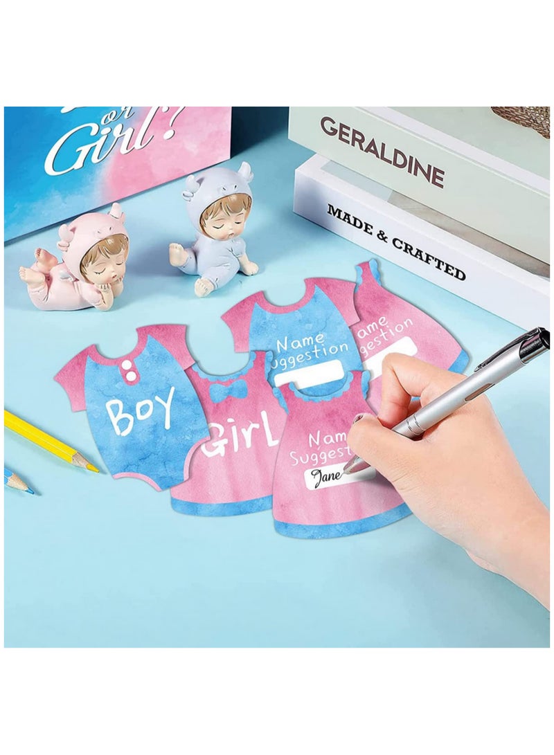 قطعة واحدة صندوق اقتراع أزرق فاتح لكشف جنس المولود - لعبة التصويت لمعرفة إذا كان المولود ولداً أو بنتاً - ديكورات ومستلزمات ممتعة لحفلات استقبال المولود - Image 4