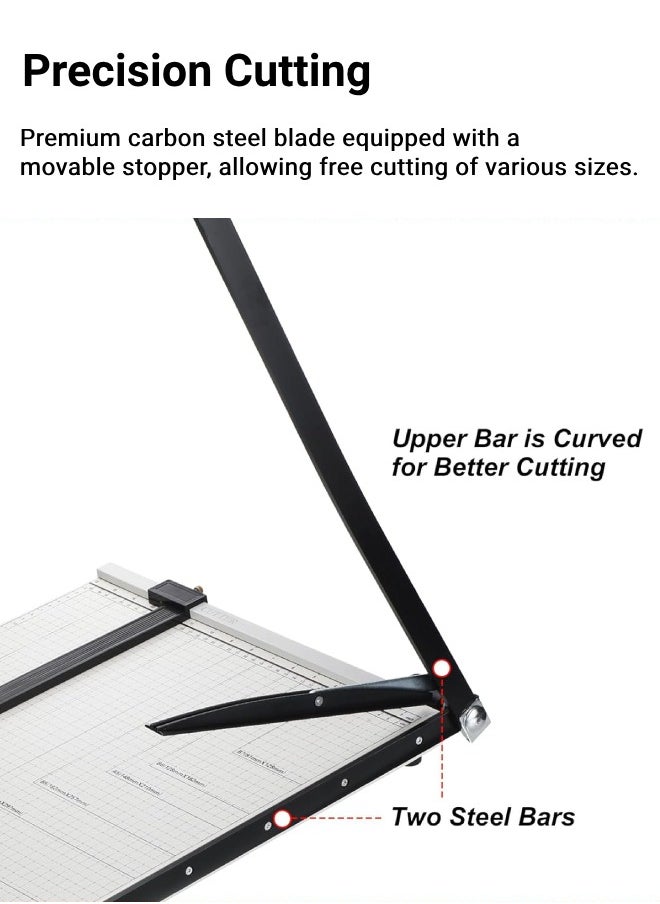 CHHQLZS - Paper Cutter Heavy Duty Cutting Length Professional Large Paper Cutter 12 Sheets Capacity Paper Cutter for Card Paper, Safe and Efficient, Widely Used in Office, School, Home - Image 1