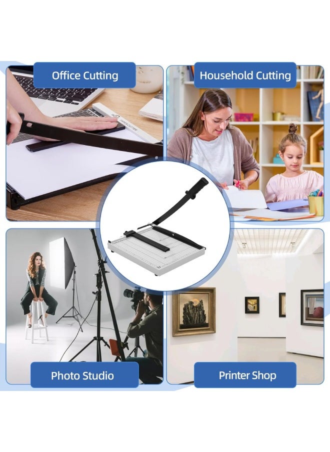 CHHQLZS - Paper Cutter Heavy Duty Cutting Length Professional Large Paper Cutter 12 Sheets Capacity Paper Cutter for Card Paper, Safe and Efficient, Widely Used in Office, School, Home - Image 1