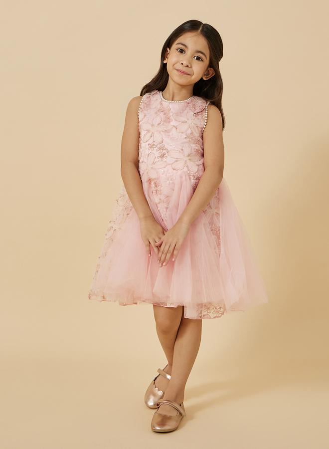 Styli Embellished Mesh Sleeveless Dress - Image 1