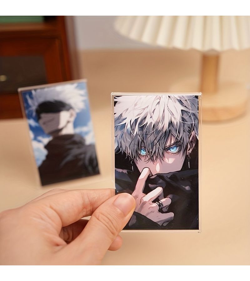 Transparent Acrylic 5pcs Photo Frame Set Desktop Display Stand 3 Inch Mosaic Tiles - Image 5