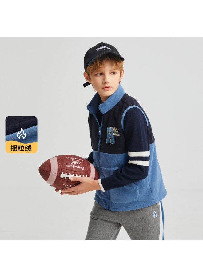 Hush Puppies سترة محايدة للرجال والنساء والأطفال سترة خريف وربيع عادية بياقة نصف عالية سترة أطفال - Image 3
