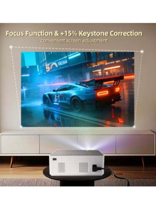 Smartbarry HT20 4K High Definition WiFi Portable Projector – Versatile Connectivity, Dual Band Speed, Compatible with Multiple Devices, Simple & Convenient Setup, Perfect for Home Theater, Gaming, Office & Outdoor Use - Image 4