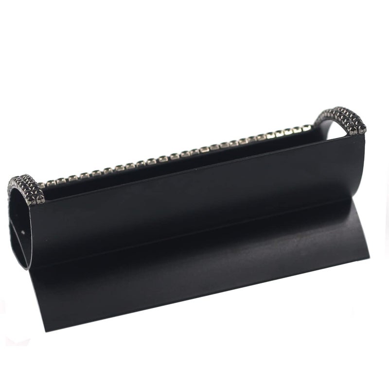 Bestbling Bling Aluminum Business Card Holder for Desk Business Card Display Rhinestone Business Card Stand Desktop Business Card Holders (Black) - Image 4