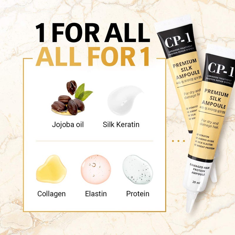CP-1 Esthetic House CP-1 Premium Silk Ampoule Keratin Silk 4ea /Hair Ceramide Treatment Protein Repair - Image 3