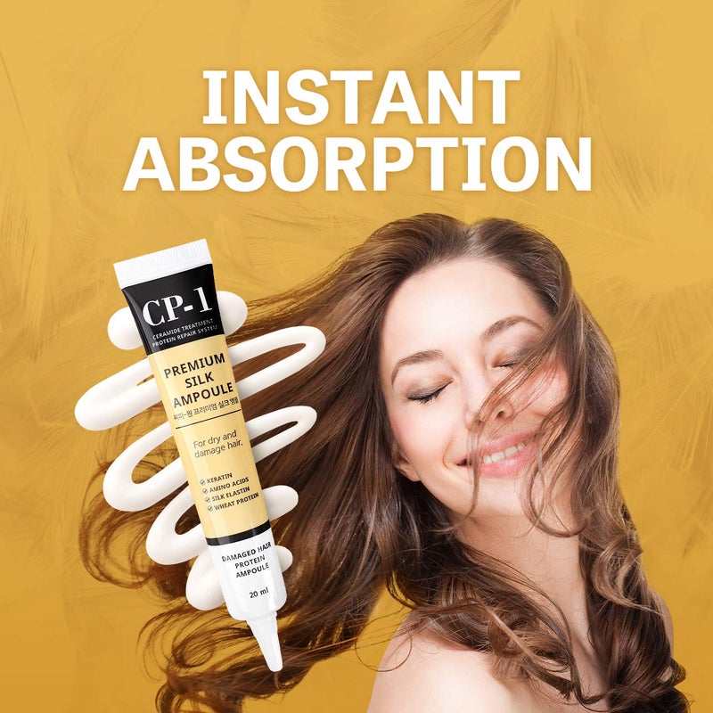 CP-1 Esthetic House CP-1 Premium Silk Ampoule Keratin Silk 4ea /Hair Ceramide Treatment Protein Repair - Image 5