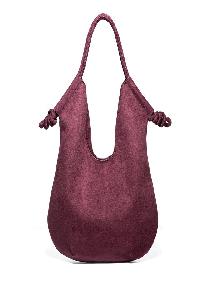 Molodo Large Suede Hobo Bags for Women Trendy Shoulder Bag Tote Satchel for Work Travel - Image 1