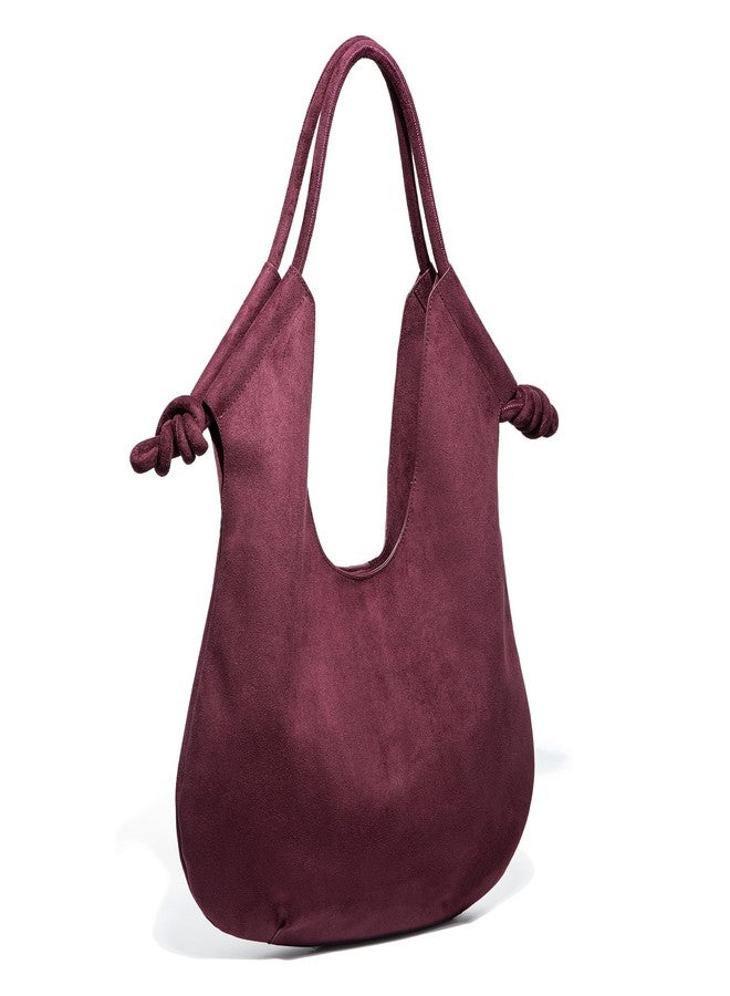 Molodo Large Suede Hobo Bags for Women Trendy Shoulder Bag Tote Satchel for Work Travel - Image 2