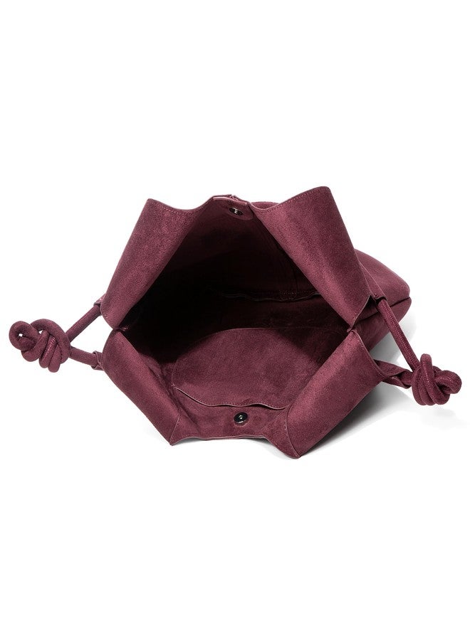 Molodo Large Suede Hobo Bags for Women Trendy Shoulder Bag Tote Satchel for Work Travel - Image 5