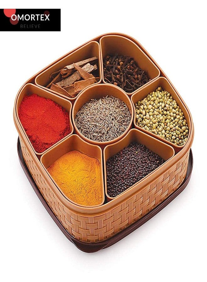 OMORTEX 7 IN 1 Elegant Masala Box and Spice Containers (Pack Of 2) - Image 2